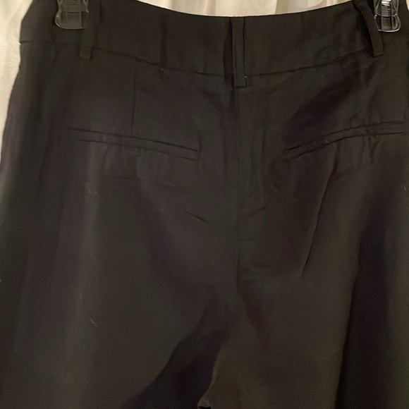 House Of Harlow Black Linen Blend High Rise Wide leg Trouser Pants - Picture 5 of 7